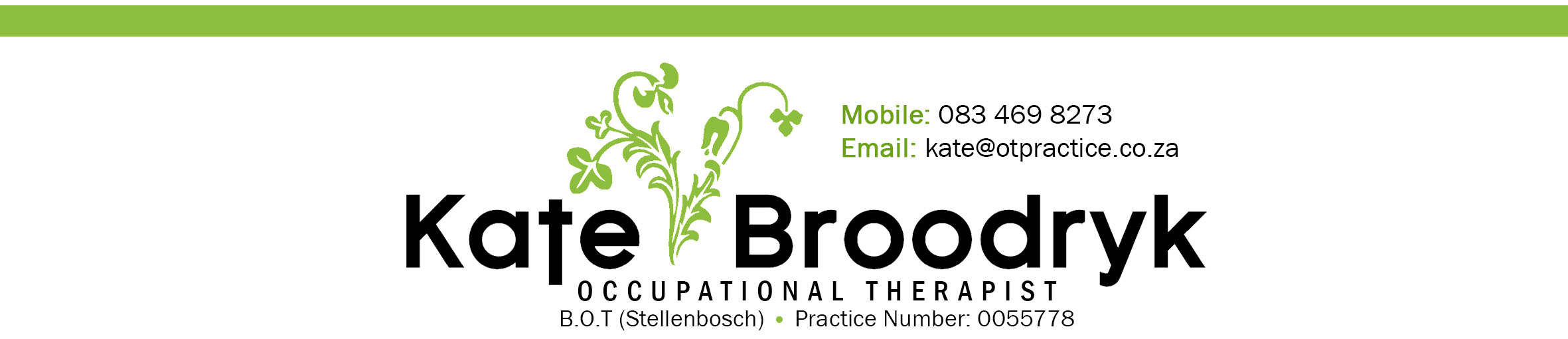 Kate Broodryk, Occupational Therapist